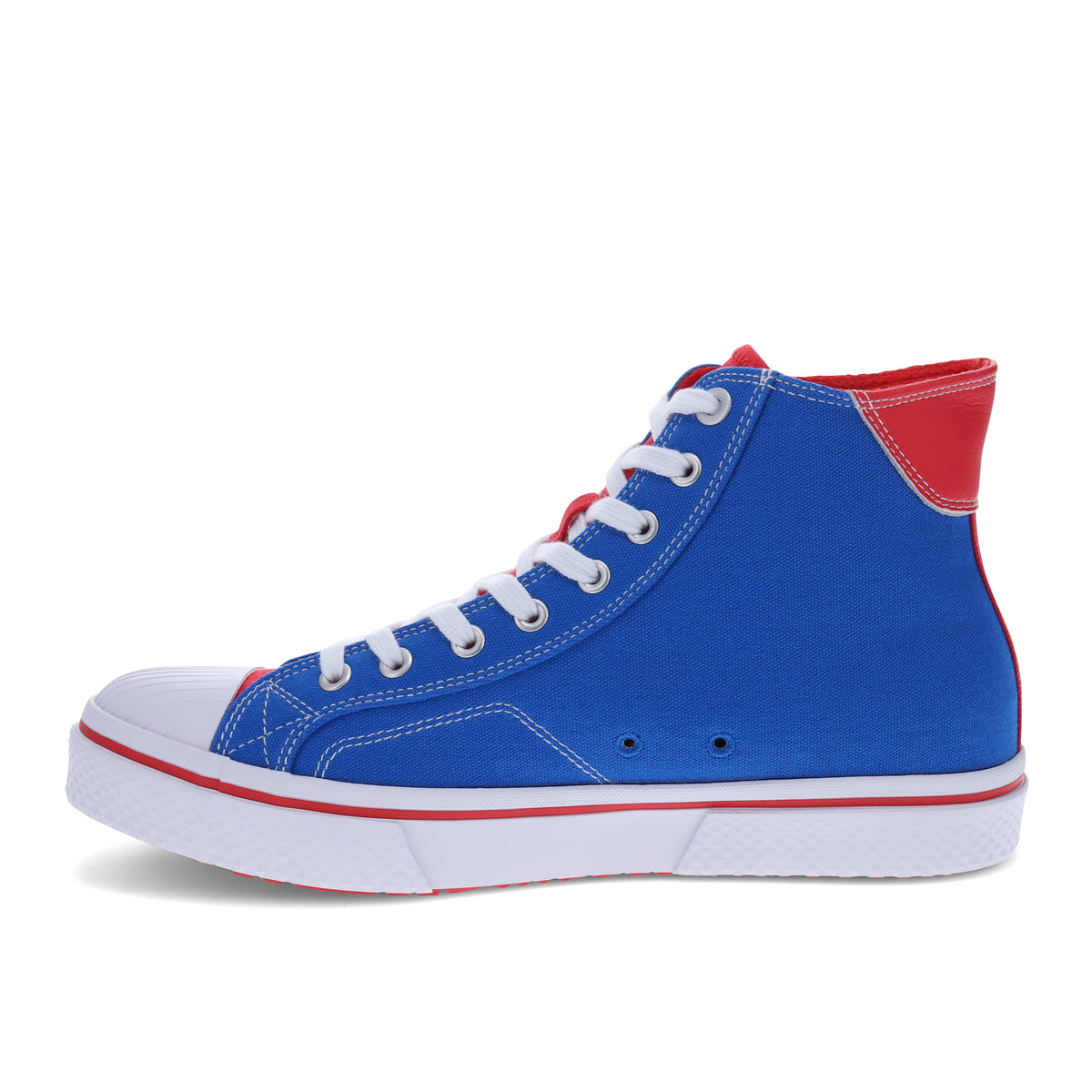 Blue/Red-Starter Mens Tradition 71 Hi Canvas Hightop Casual Sneaker Shoe