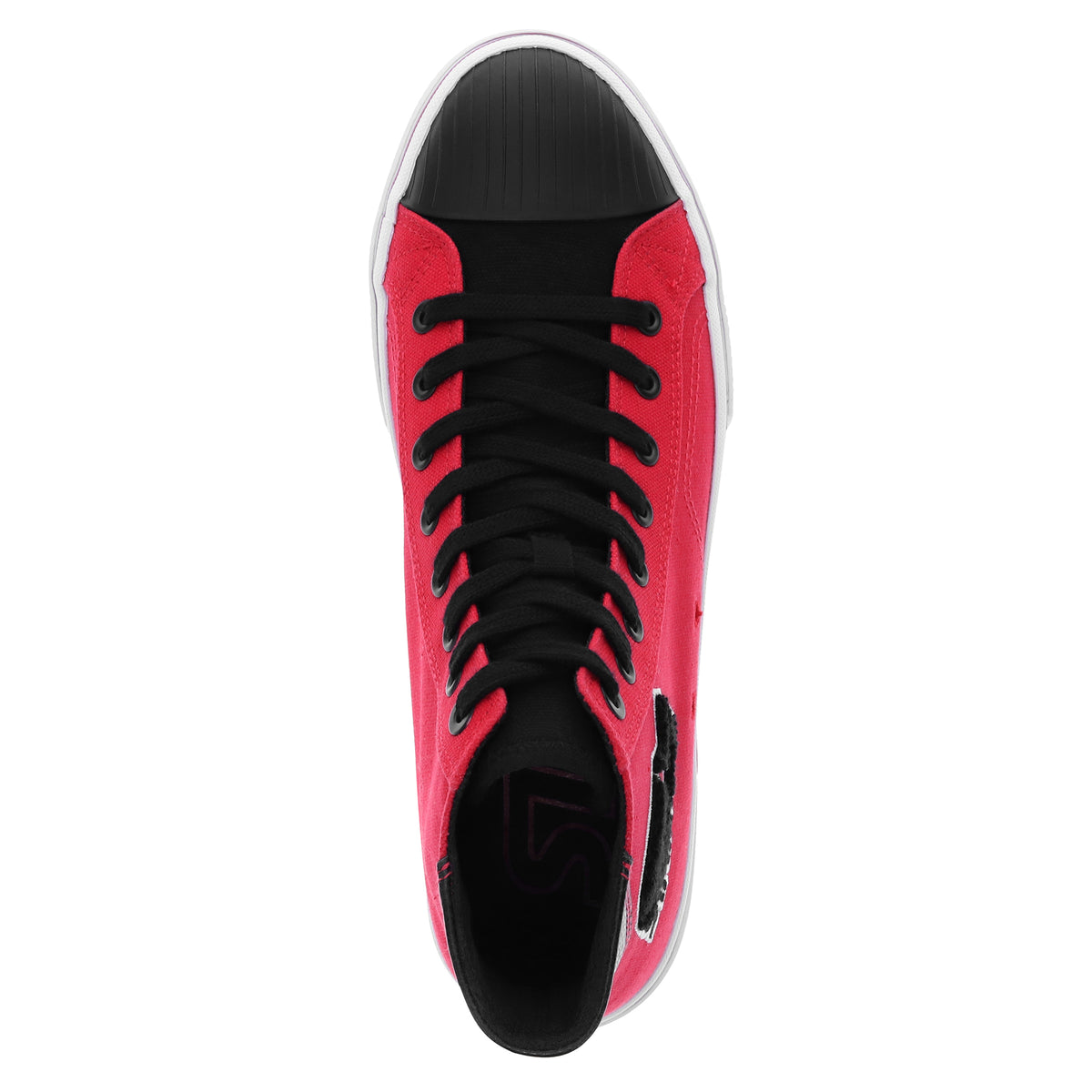 Red/Black-Starter Mens Tradition 71 Hi Canvas Hightop Casual Sneaker Shoe