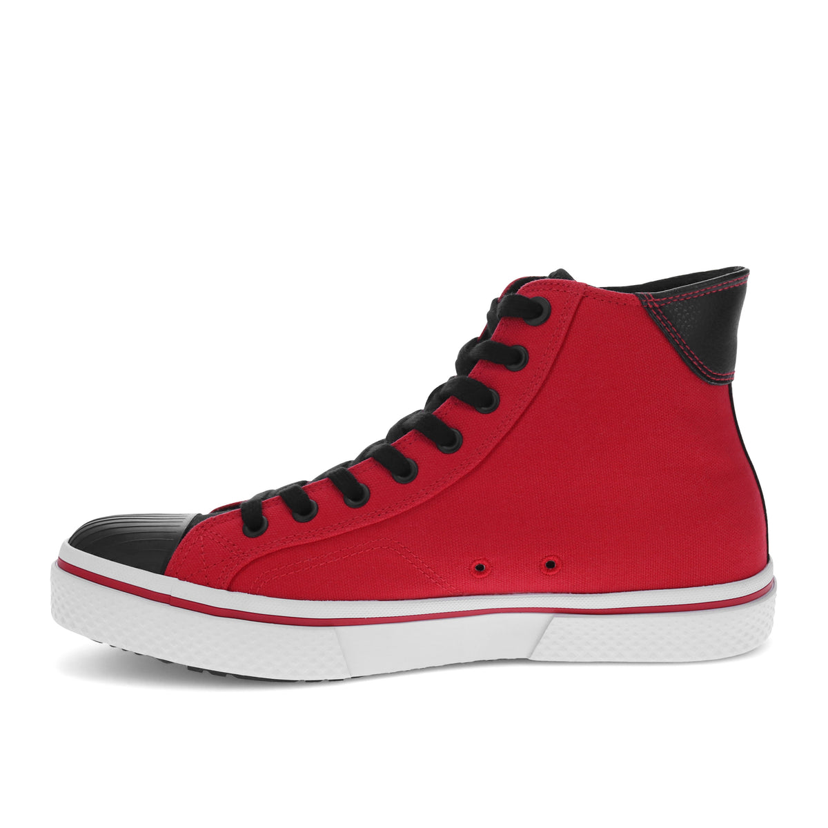 Red/Black-Starter Mens Tradition 71 Hi Canvas Hightop Casual Sneaker Shoe