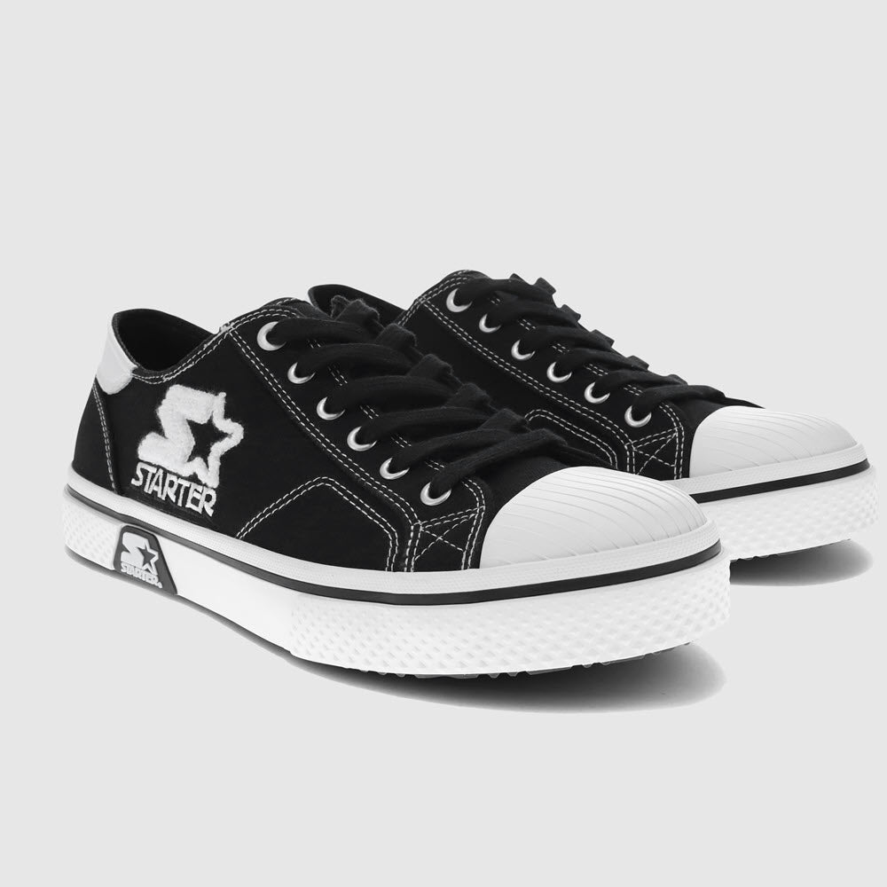 Black/White-Starter Mens Tradition 71 Low Canvas Lowtop Casual Sneaker Shoe