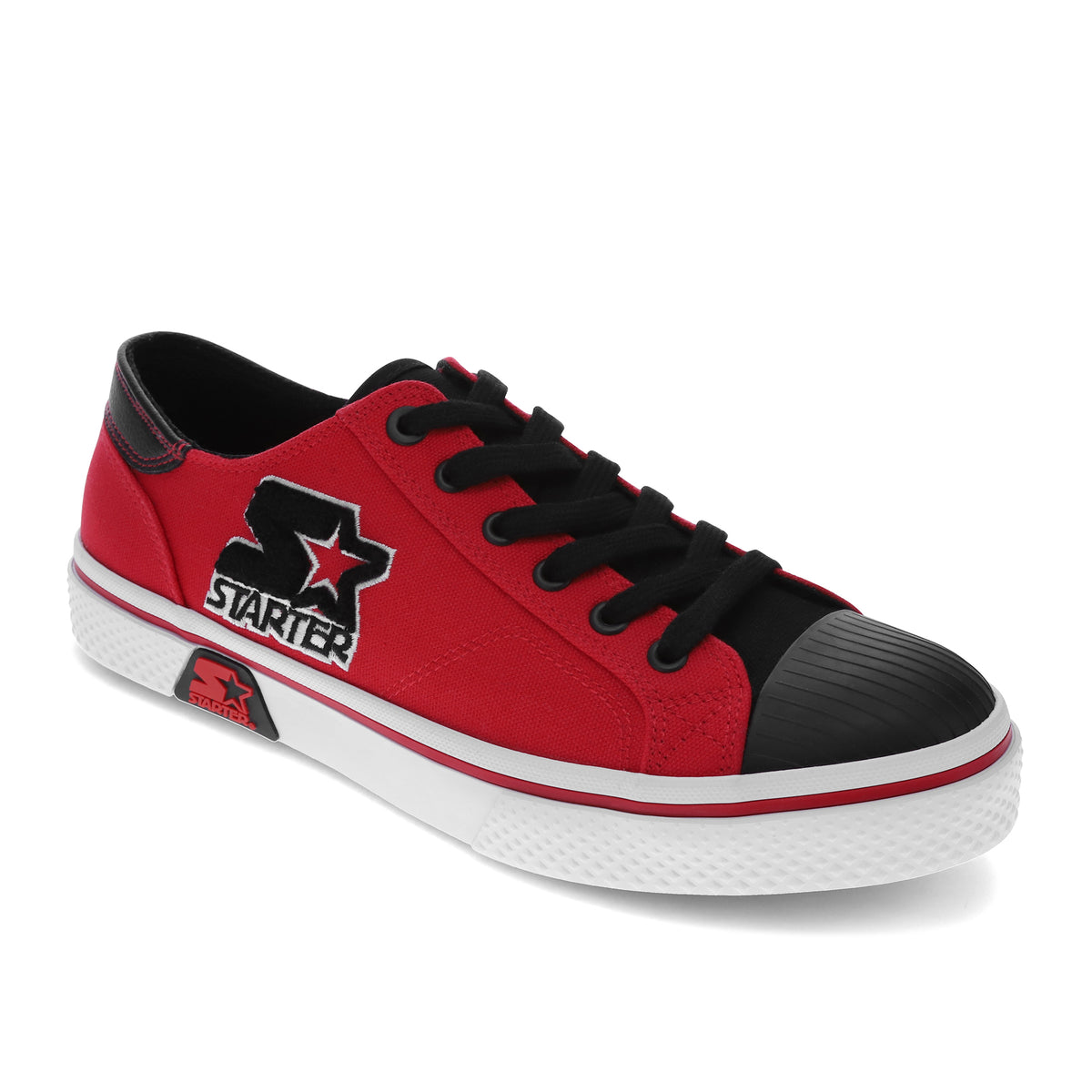 Red/Black-Starter Mens Tradition 71 Low Canvas Lowtop Casual Sneaker Shoe