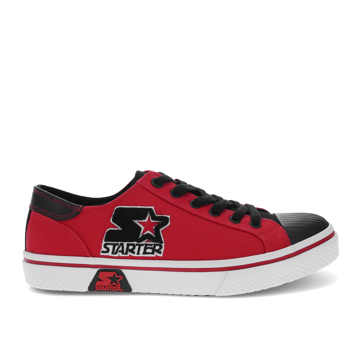 Red/Black-Starter Mens Tradition 71 Low Canvas Lowtop Casual Sneaker Shoe