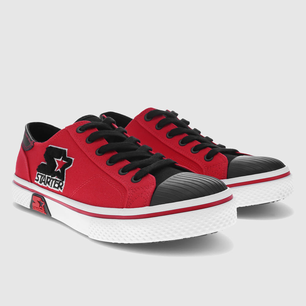 Red/Black-Starter Mens Tradition 71 Low Canvas Lowtop Casual Sneaker Shoe