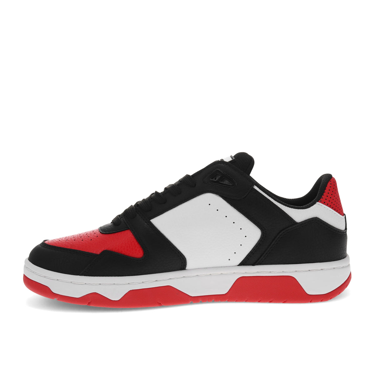Black/White/Red-Starter Mens Breakaway 88 Low Vegan Synthetic Leather Casual Lowtop Sneaker Shoe