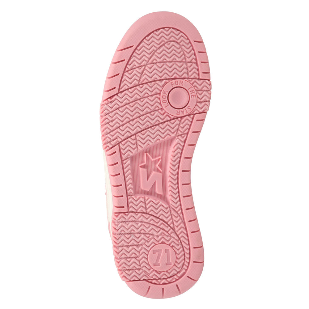 Star White/Rose-Starter Womens Fast Break Low Genuine Leather Sneaker