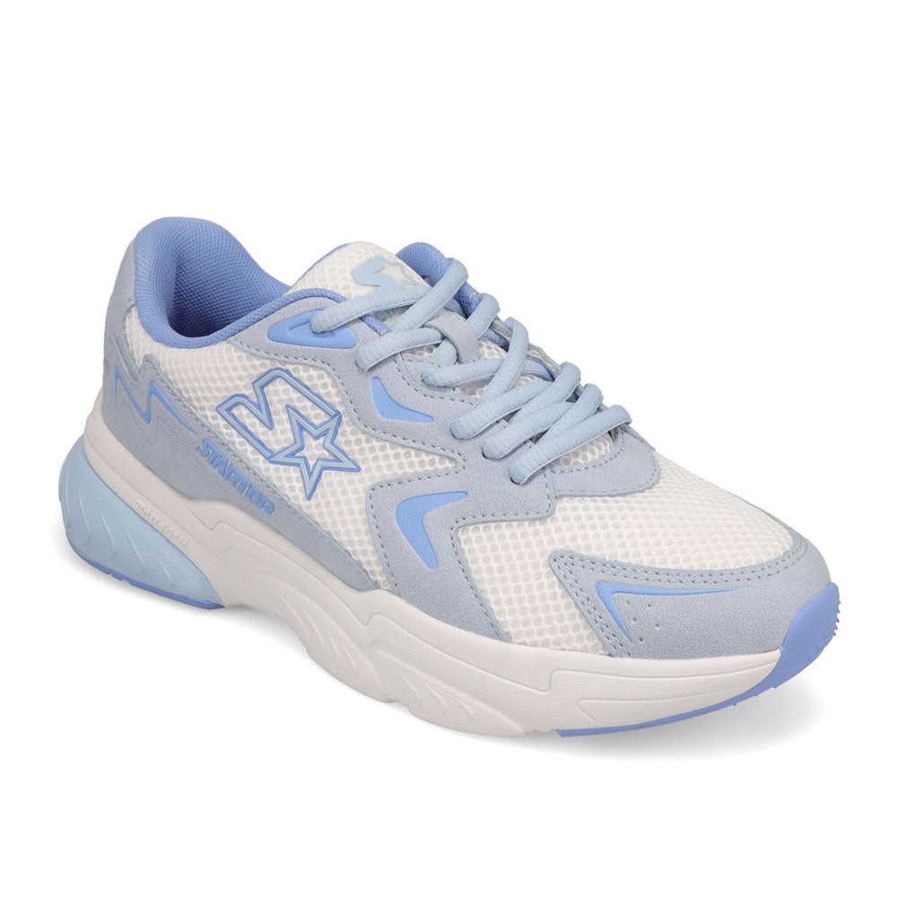Skyway/Blue-Starter Womens Star Light Synthetic Leather and Mesh Sneaker