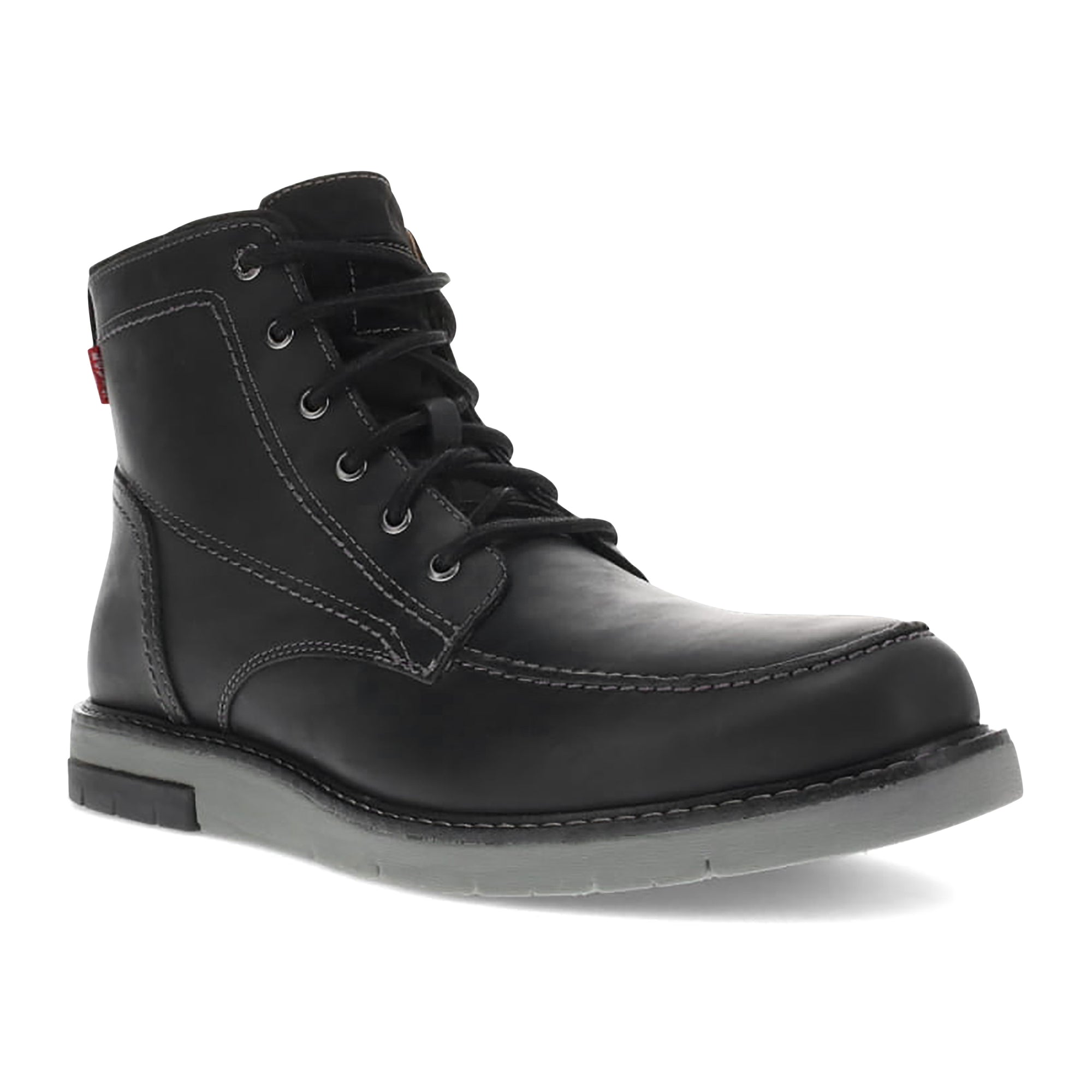 Black-Levi's Mens Daleside Leather Rugged Casual Comfort Hiker Chukka Ankle Boot