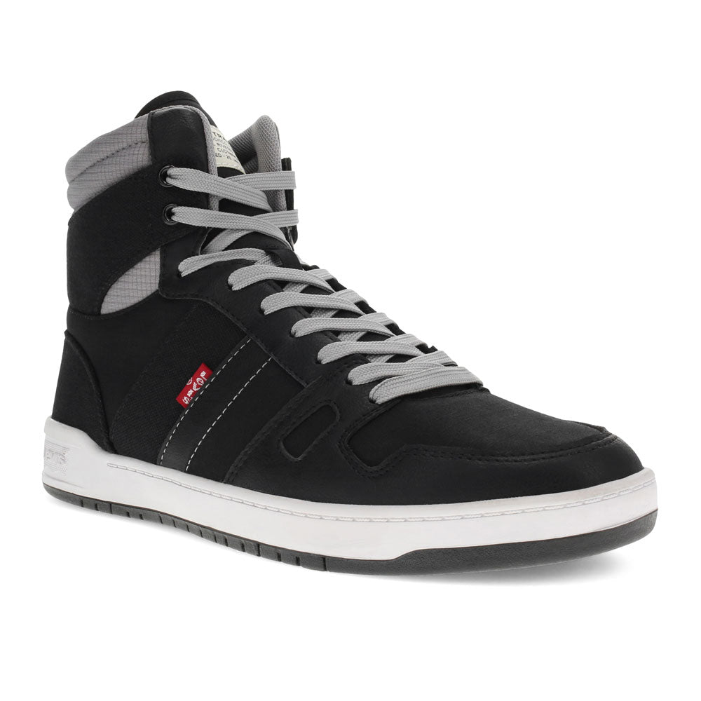 Black/Grey-Levi's Mens BB Hi CZ Casual Fashion Sneaker Boot
