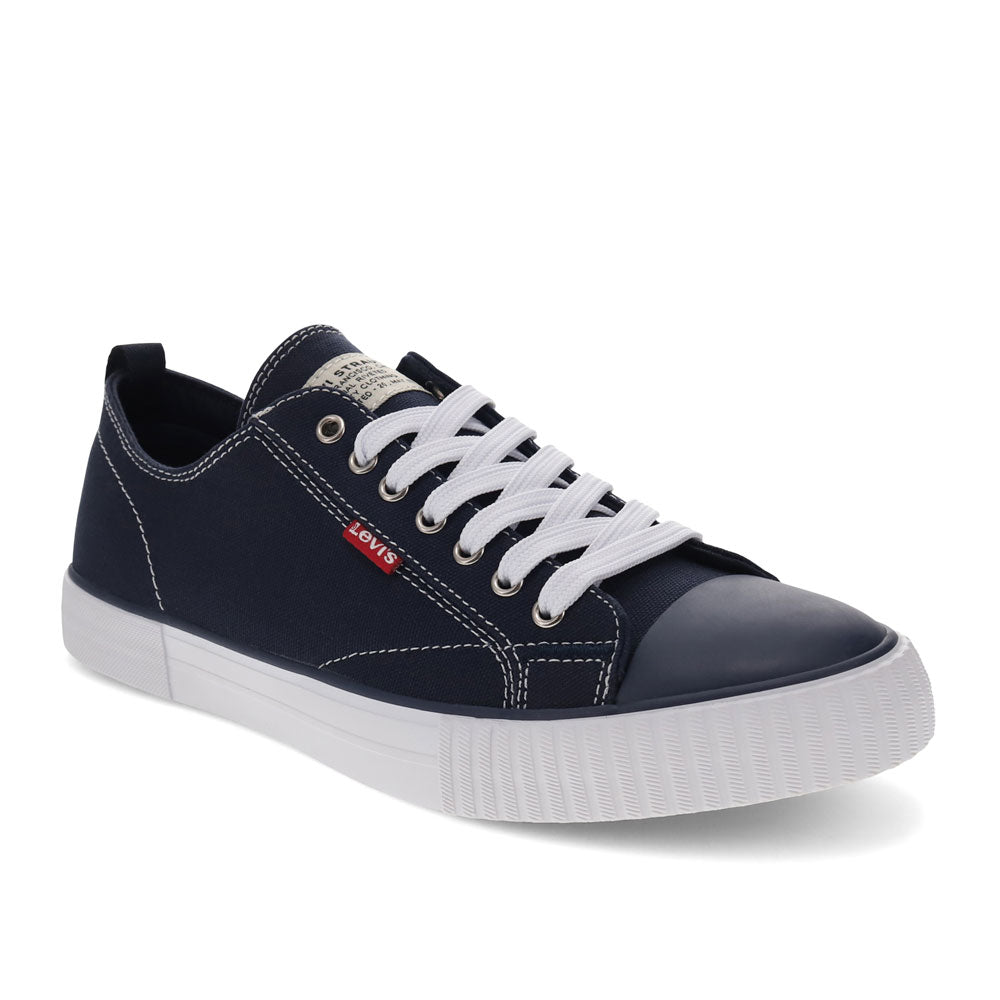Navy-Levi's Mens Anikin C CVS Durable Canvas Casual Lace-up Rubber Sole Sneaker Shoe