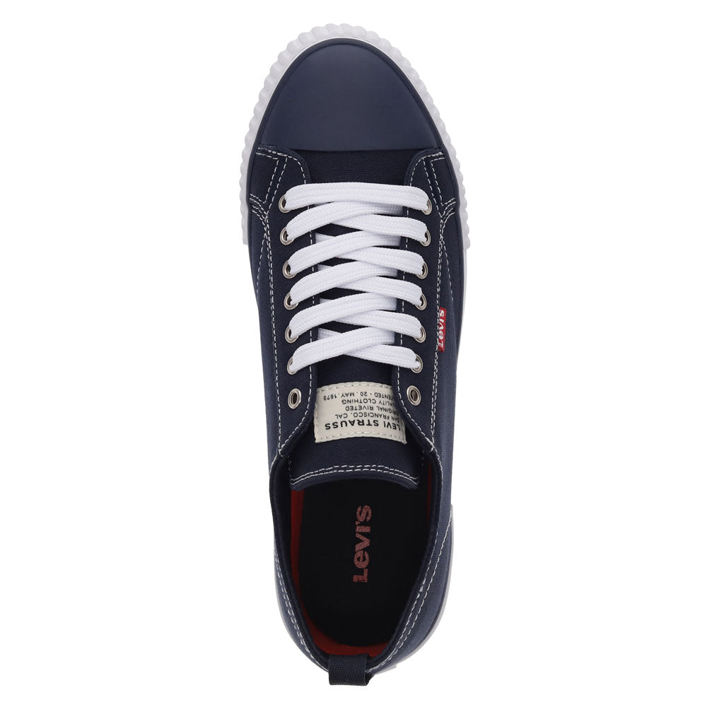 Navy-Levi's Mens Anikin C CVS Durable Canvas Casual Lace-up Rubber Sole Sneaker Shoe