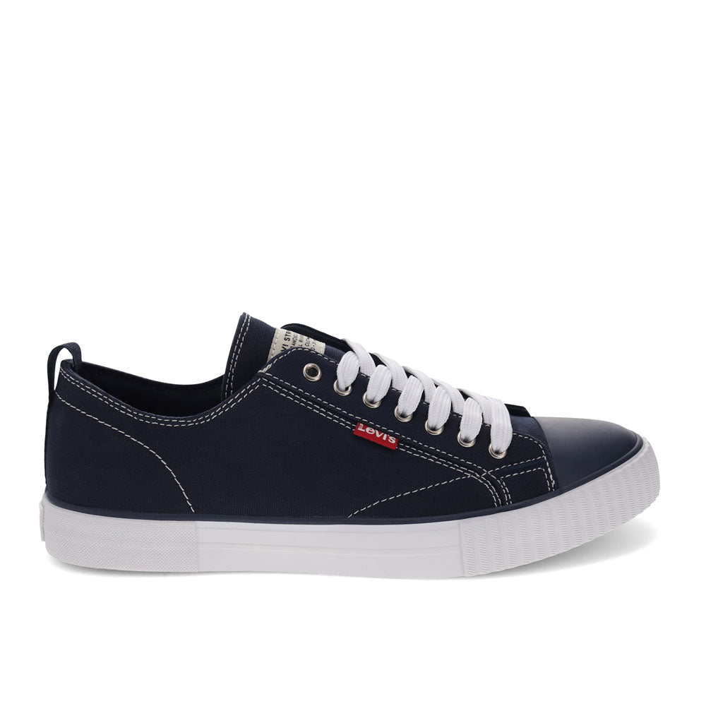Navy-Levi's Mens Anikin C CVS Durable Canvas Casual Lace-up Rubber Sole Sneaker Shoe