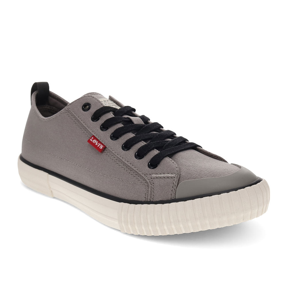 Charcoal/Egret-Levi's Mens Anakin Neo Durable Canvas Casual Lace-up Rubber Sole Sneaker Shoe