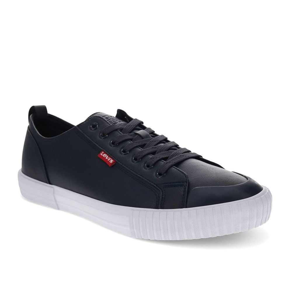 Navy/White-Levi's Mens Anakin NL Synthetic Leather Casual Lace-up Rubber Sole Sneaker Shoe
