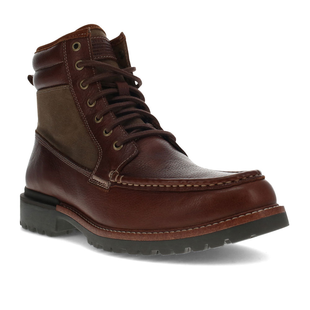 Dark Brown-Levi's Mens Pelham Neo Genuine Leather Rugged Casual Comfort Hiker Boot