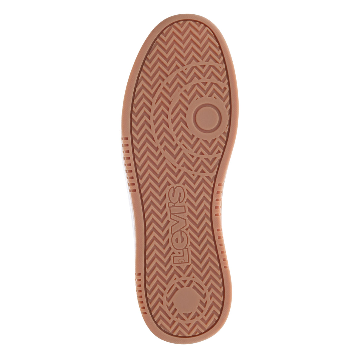 White/Gum-Levi's Mens Drive Lo Synthetic Leather Casual Lace Up Sneaker Shoe