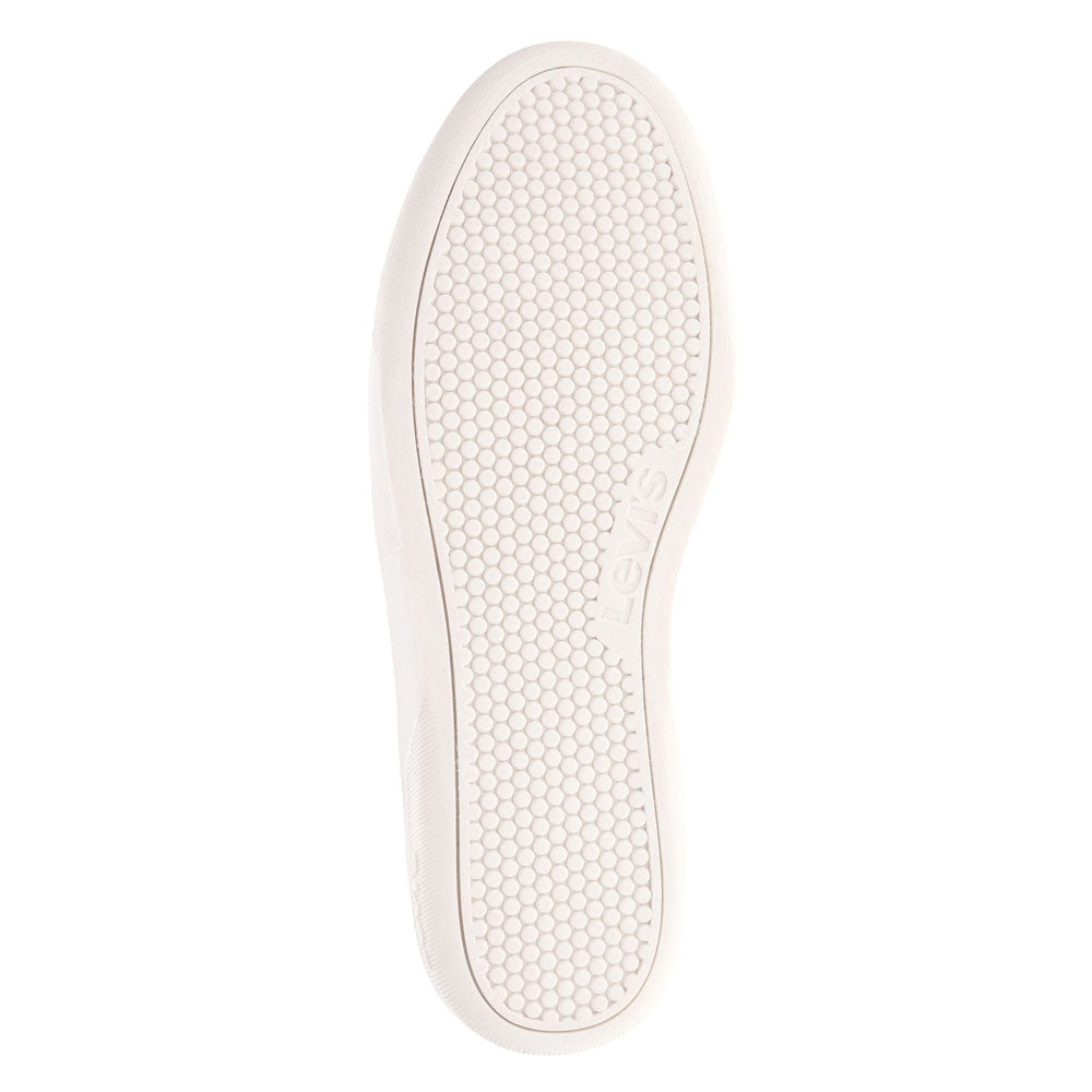 White/Black-Levi's Mens Carter Vegan Leather Casual Lace Up Sneaker Shoe