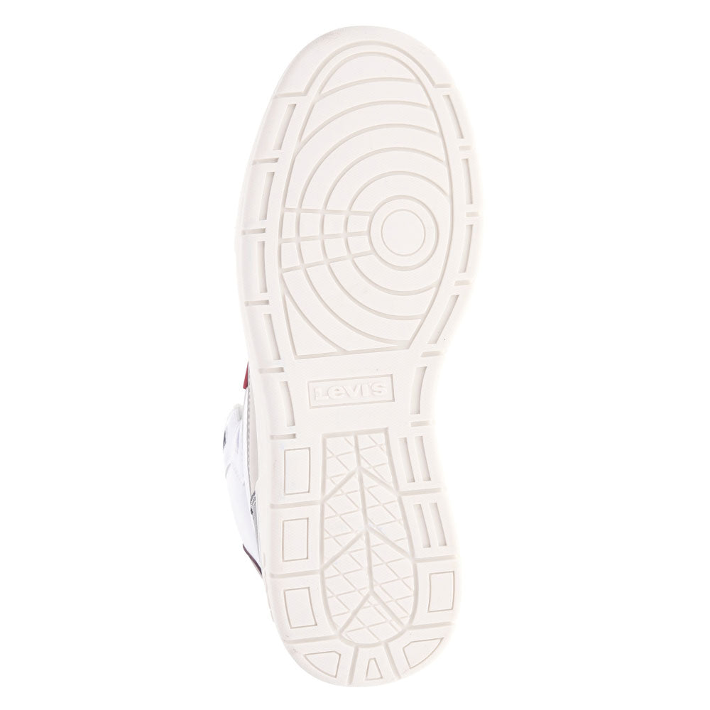 White/Gray-Levi's Mens Venice Synthetic Leather Casual Hightop Sneaker Shoe