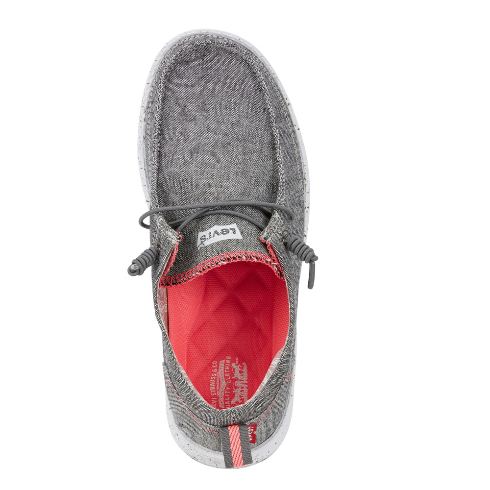 Charcoal-Levi's Kids Newt CHMB Slip-on Casual Lowtop Unisex Sneaker Shoe