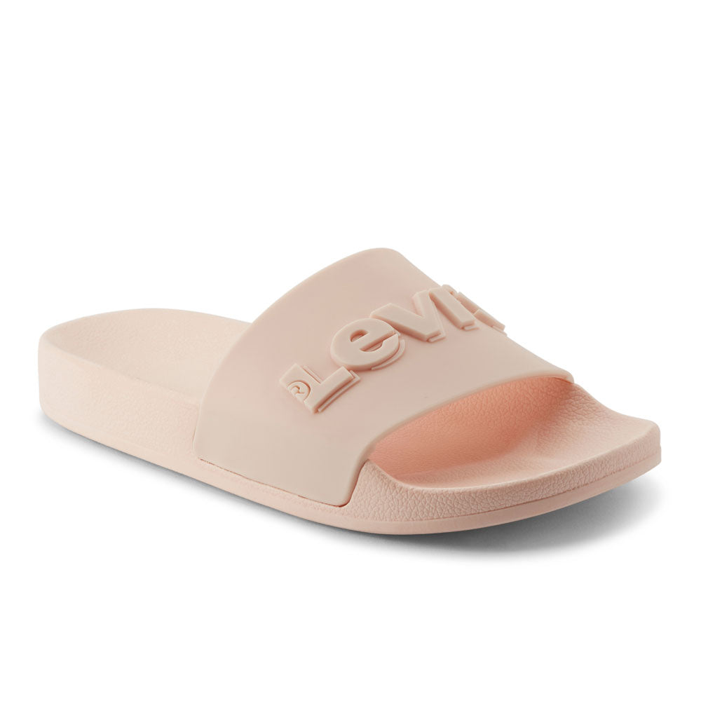 Blush-Levi's Womens 3D Slide Slip On Synthetic Vegan Rubber Sole Comfort Sandal Shoe