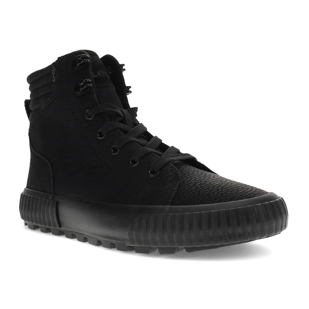 Black-Levi's Womens Olivia Vegan Synthetic Classic Hightop Platform Sneaker Shoe