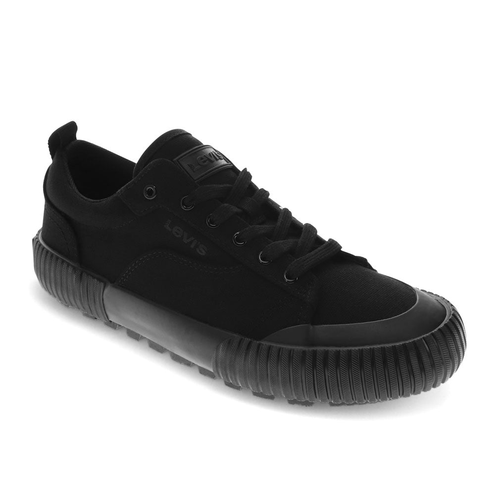 Black Mono-Levi's Womens Emma Vegan Synthetic Leather Classic Lowtop Platform Sneaker Shoe