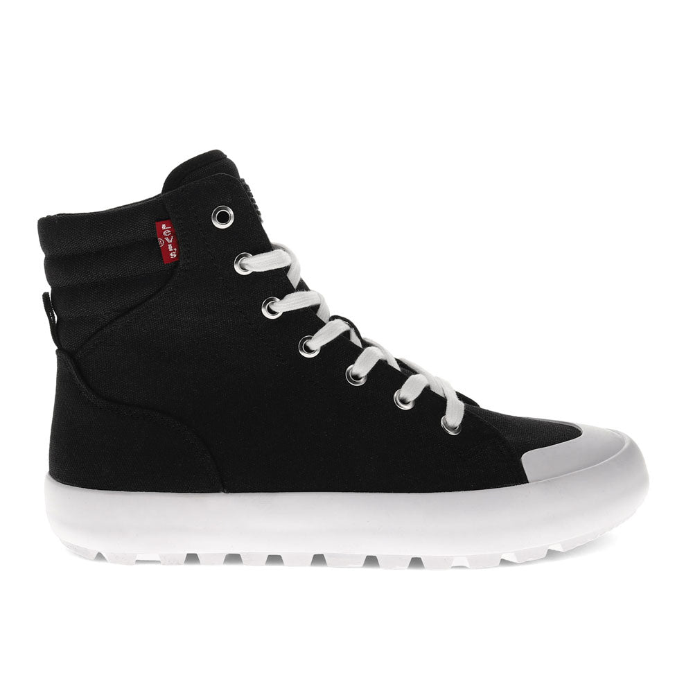 Black/White-Levi's Womens Olivia II CT CVS Casual Lace Up Hightop Sneaker Shoe