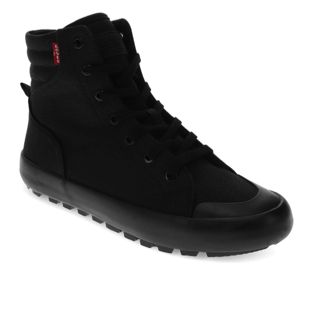 Black Mono-Levi's Womens Olivia II CT CVS Casual Lace Up Hightop Sneaker Shoe
