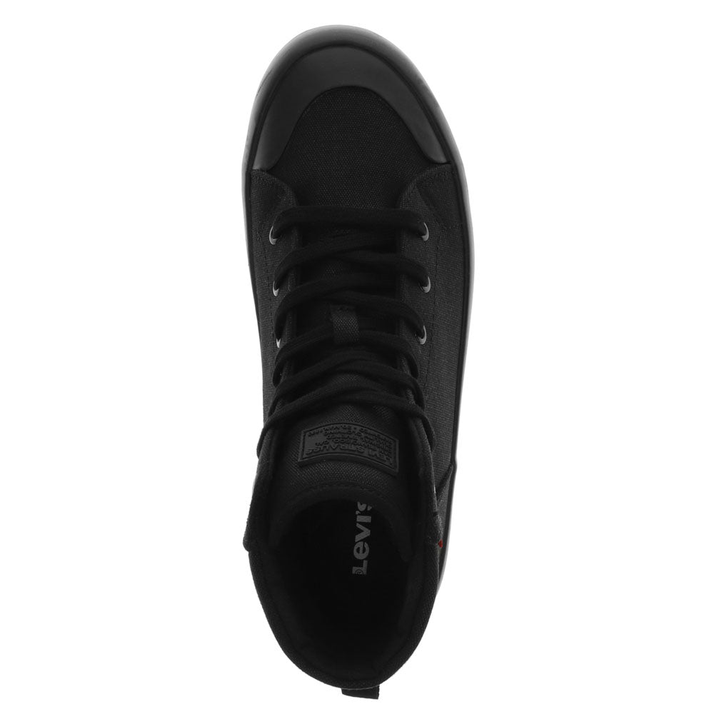 Black Mono-Levi's Womens Olivia II CT CVS Casual Lace Up Hightop Sneaker Shoe