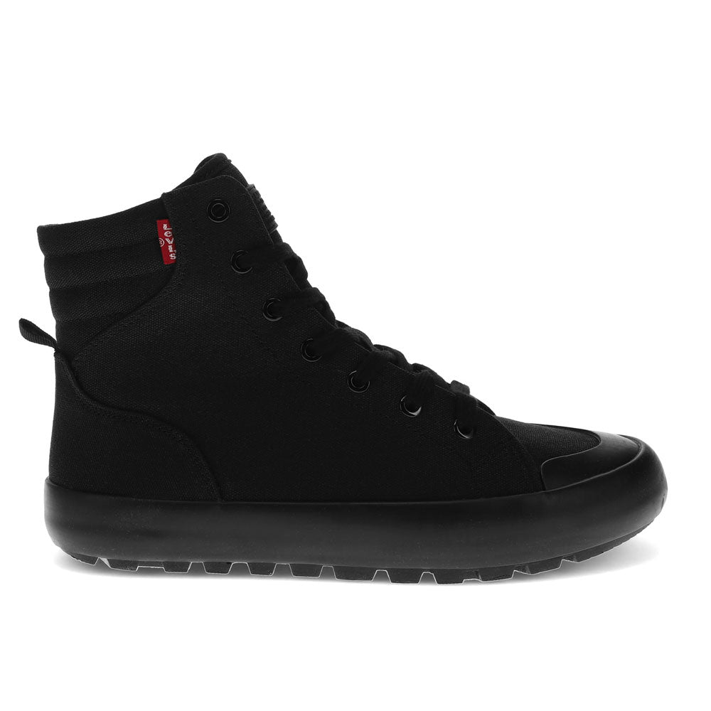 Black Mono-Levi's Womens Olivia II CT CVS Casual Lace Up Hightop Sneaker Shoe