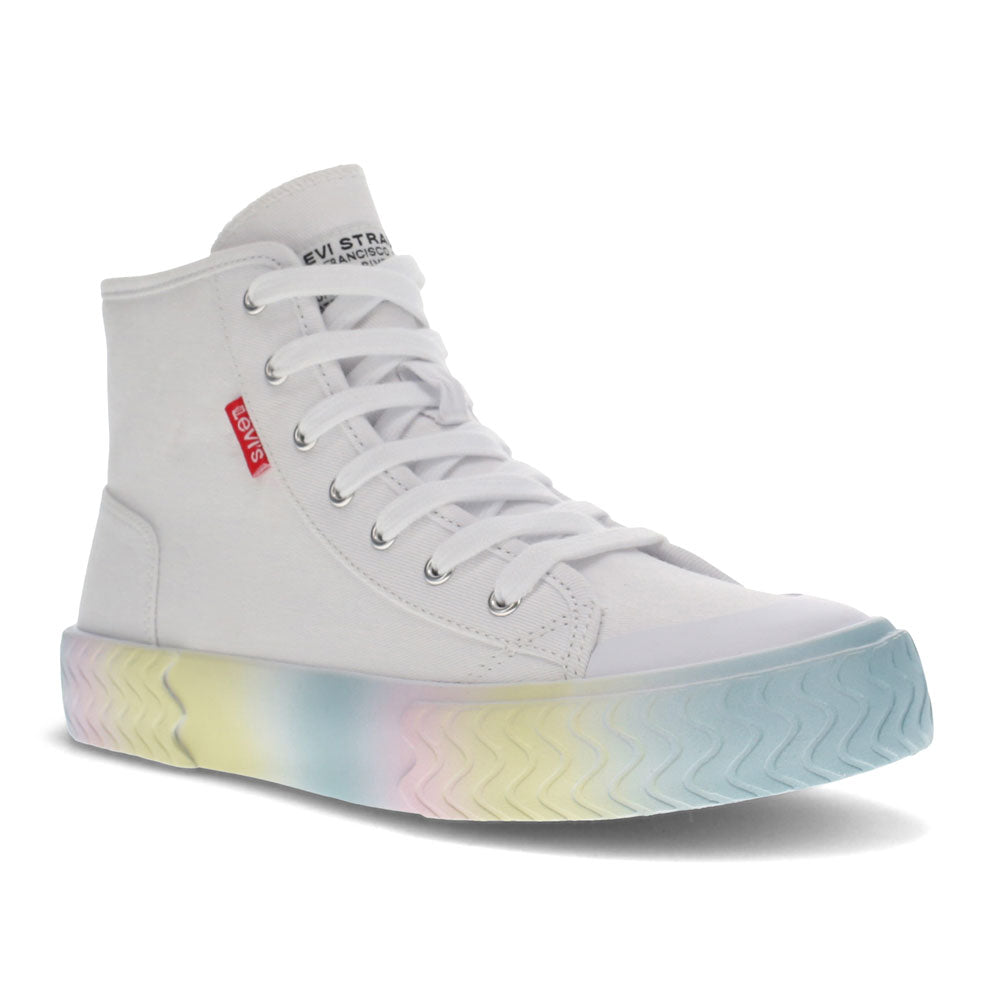 White/Multi-Levi's Womens Mdrn Hi DF Fashion Hightop Sneaker Shoe