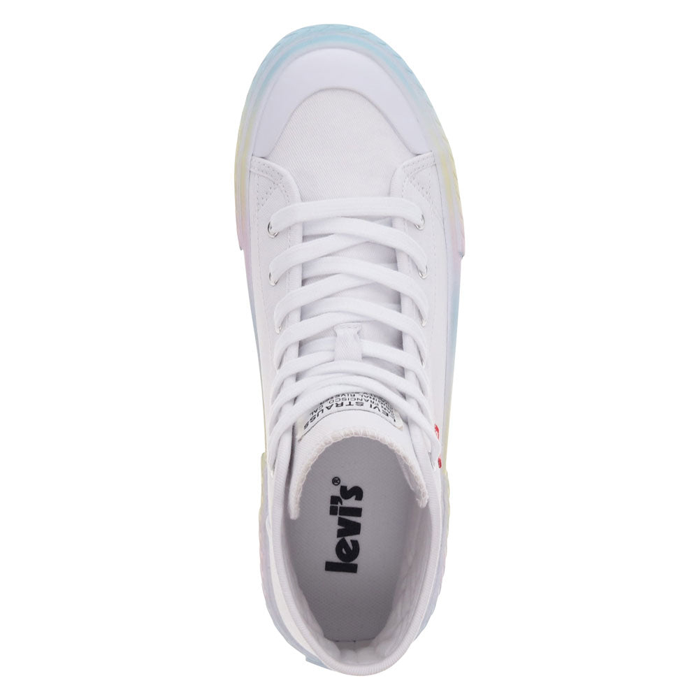 White/Multi-Levi's Womens Mdrn Hi DF Fashion Hightop Sneaker Shoe