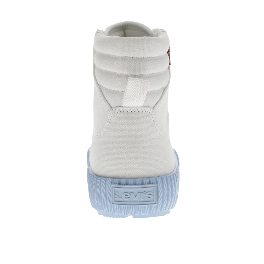 White/Blue-Levi's Womens Olivia DF Fabric Hightop Fashion Sneaker Shoe