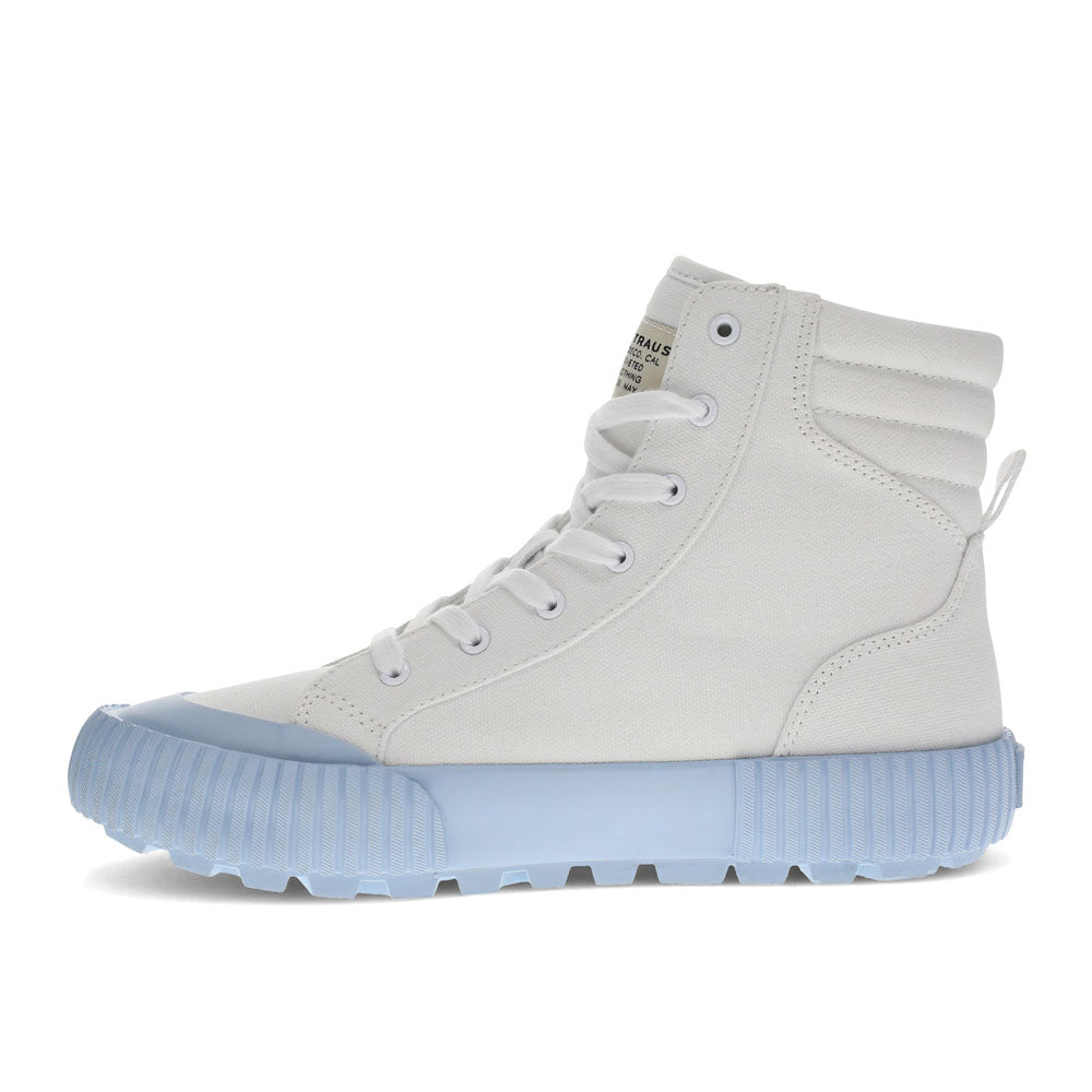 White/Blue-Levi's Womens Olivia DF Fabric Hightop Fashion Sneaker Shoe