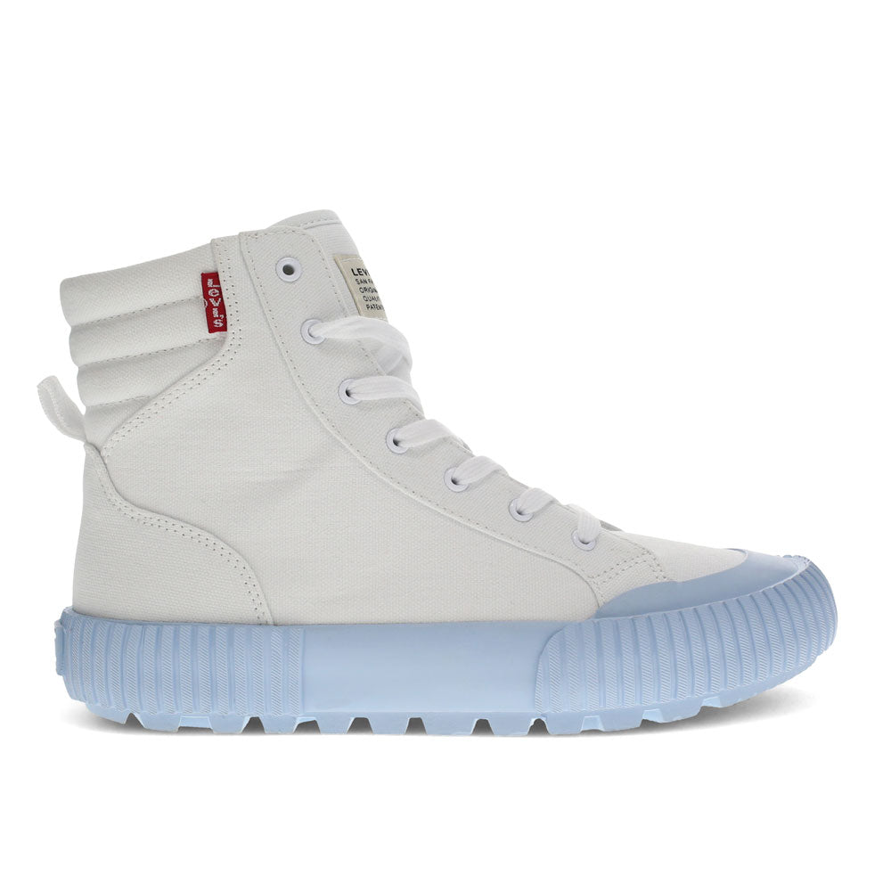 White/Blue-Levi's Womens Olivia DF Fabric Hightop Fashion Sneaker Shoe