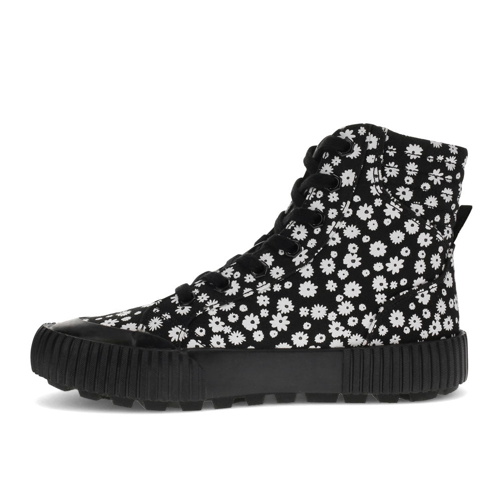 Black Mono-Levi's Womens Olivia Floral Fabric Hightop Fashion Sneaker Shoe