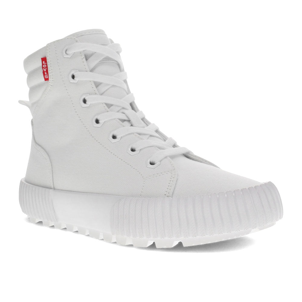 White Mono-Levi's Womens Olivia CVS Canvas Hightop Fashion Sneaker Shoe