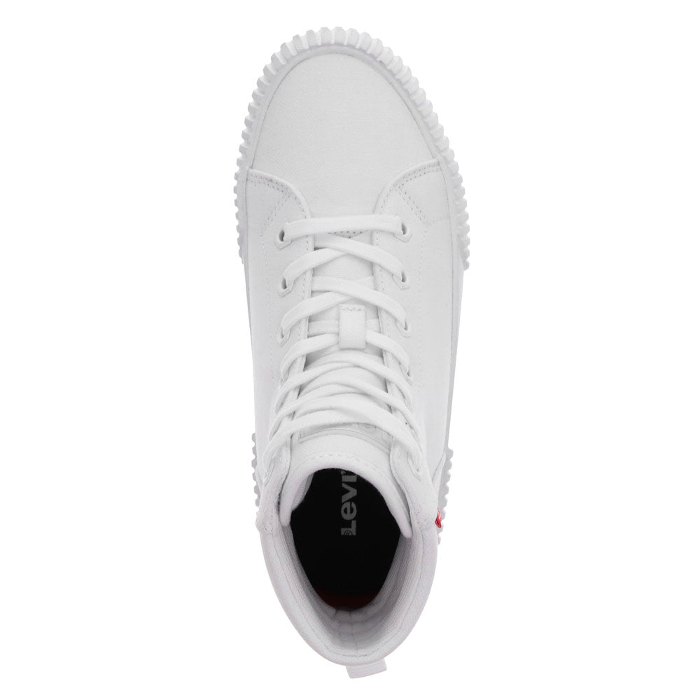 White Mono-Levi's Womens Olivia CVS Canvas Hightop Fashion Sneaker Shoe