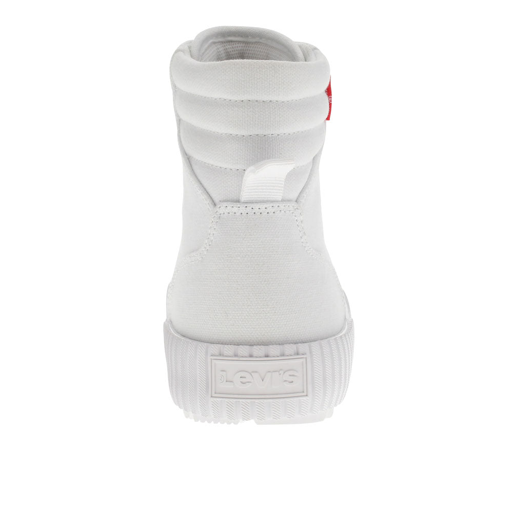 White Mono-Levi's Womens Olivia CVS Canvas Hightop Fashion Sneaker Shoe