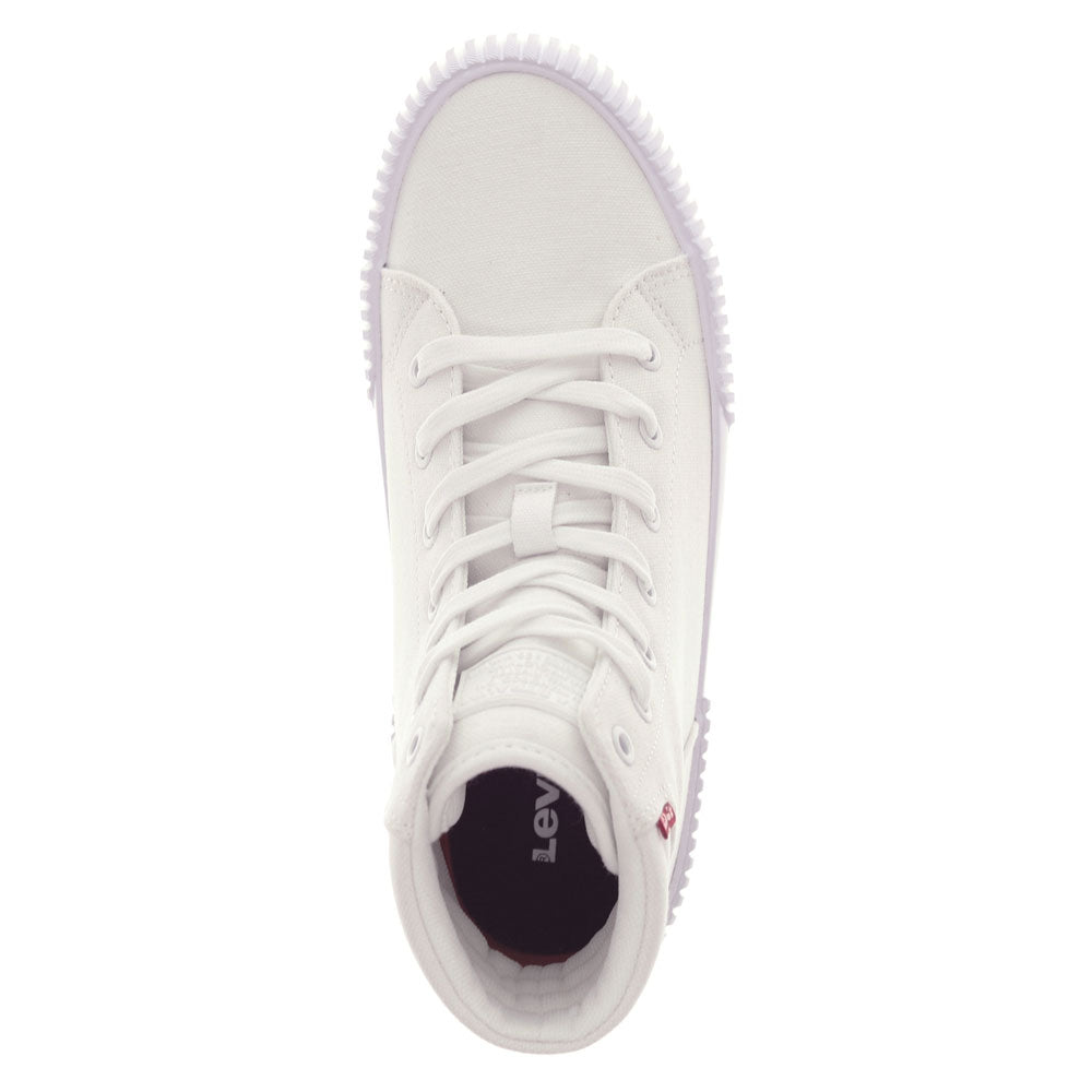 White Mono-Levi's Womens Olivia CVS Mono Hightop Fashion Sneaker Shoe