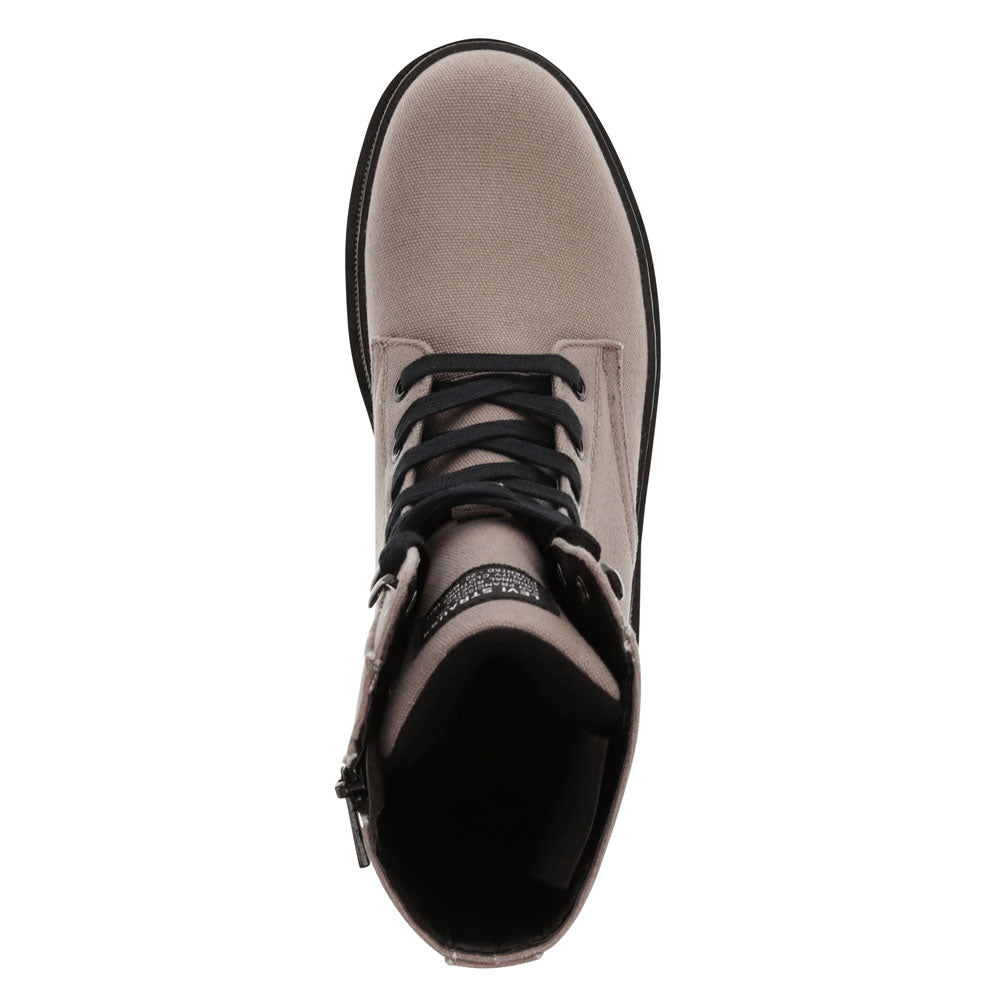 Taupe-Levi's Womens Eliana Neo Durable Canvas Rugged Lug Sole Fashion Platform Boot