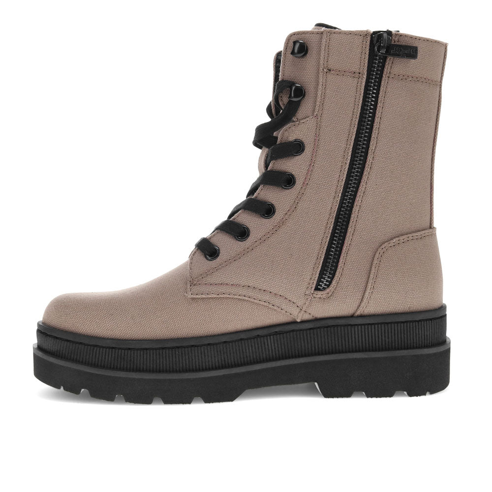 Taupe-Levi's Womens Eliana Neo Durable Canvas Rugged Lug Sole Fashion Platform Boot