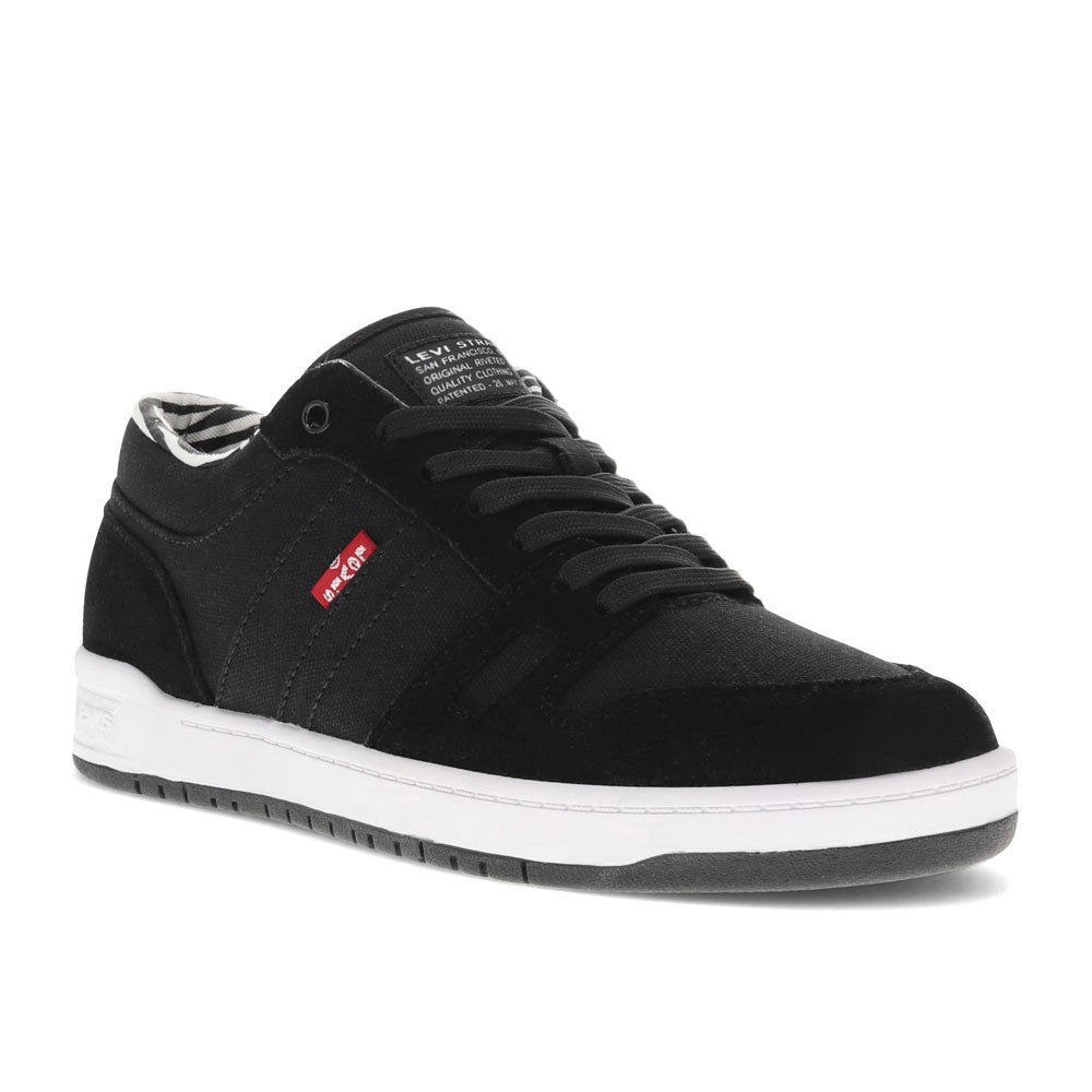 Black-Levi's Womens BB Lo Neo Durable Canvas Lace-up Lowtop Rubber Sole Sneaker Shoe