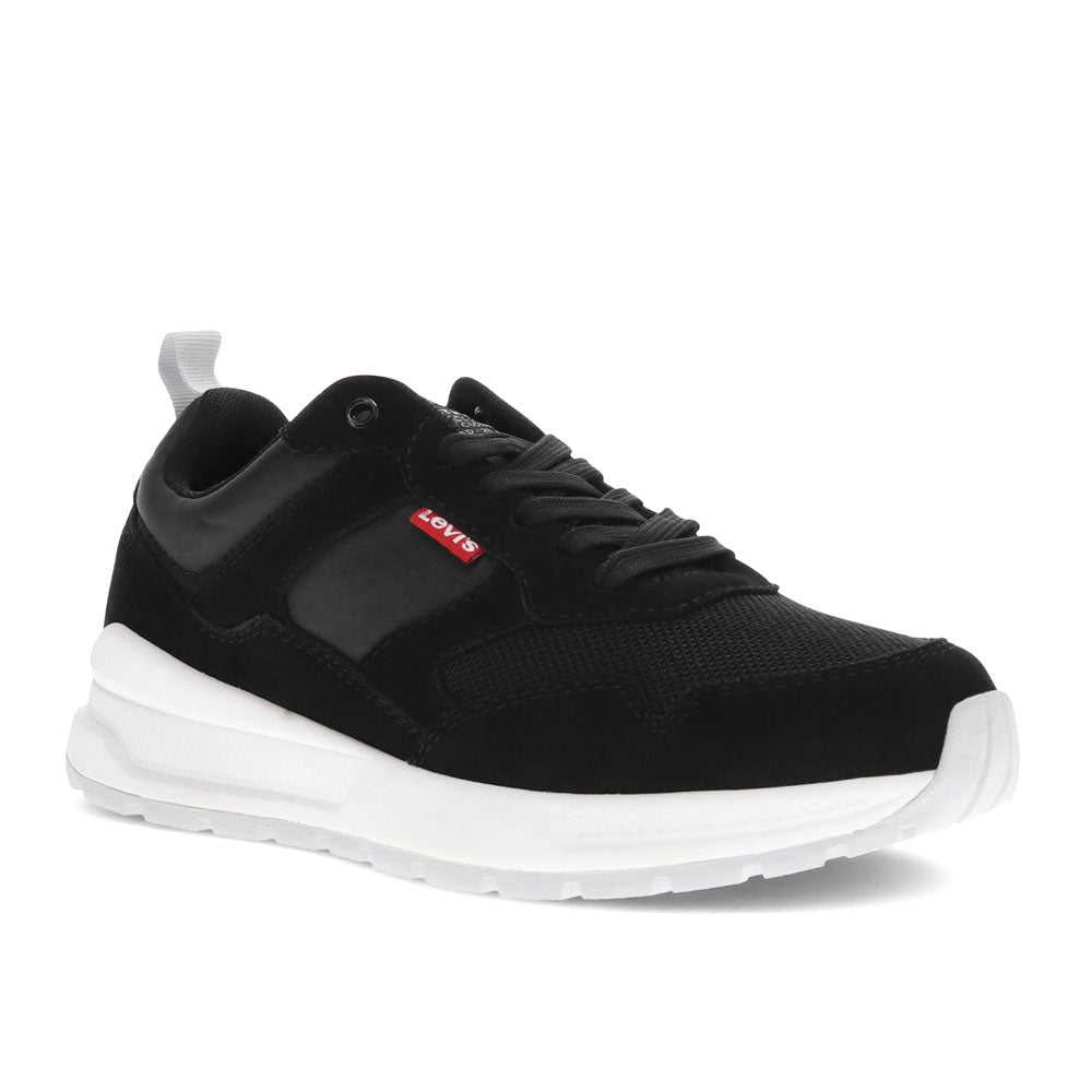 Black-Levi's Womens Oats Daze Nylon/Synthetic/Mesh Sporty Casual Trainer Sneaker Shoe