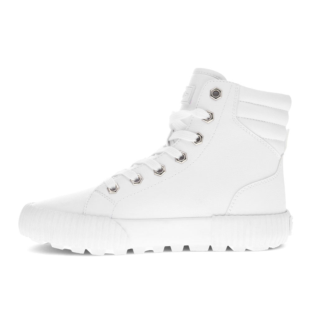 White Mono-Levi's Womens Olivia Mono UL Vegan Leather Hightop Lug Sole Sneaker Shoe