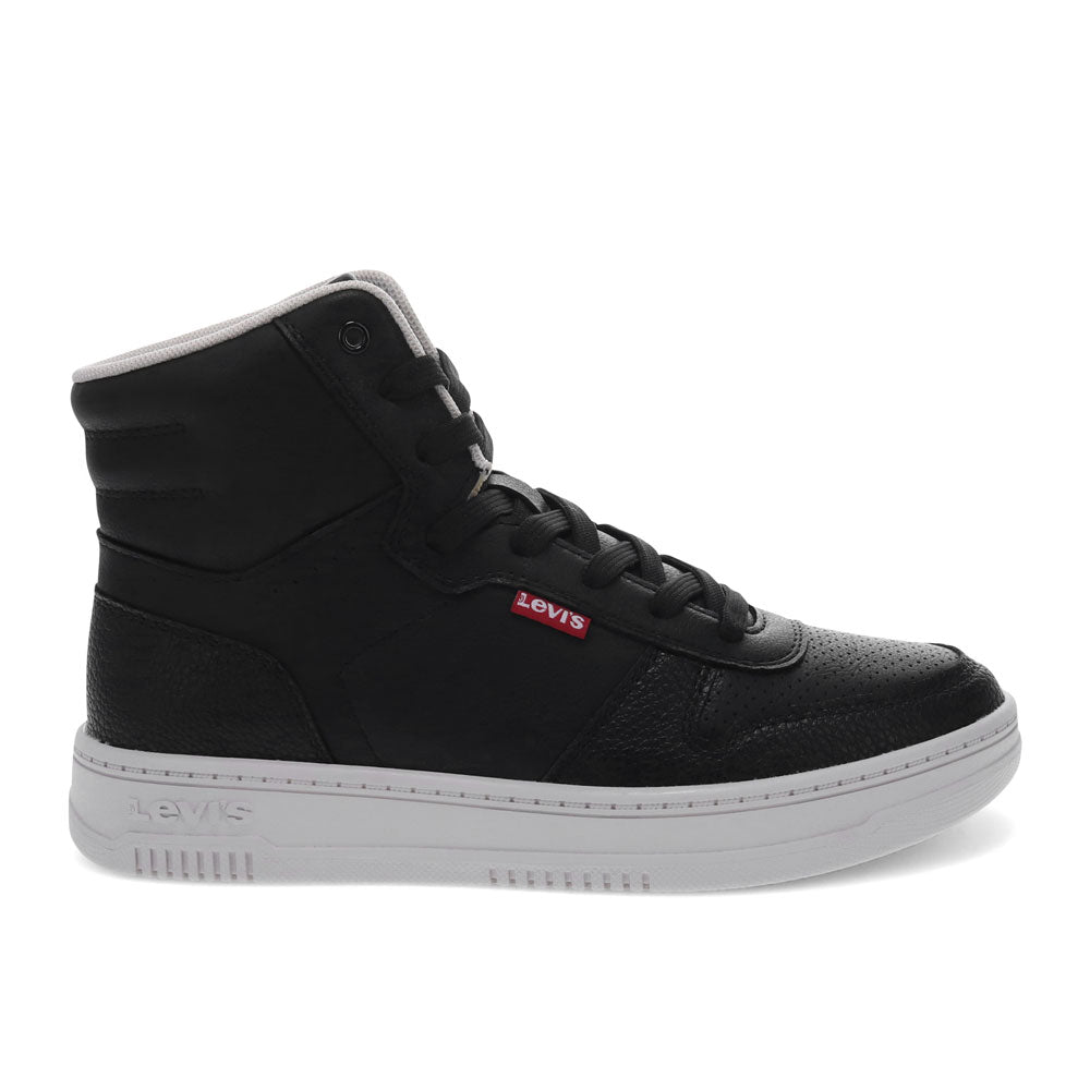 Black-Levi's Womens Drive Hi Vegan Synthetic Leather Casual Hightop Sneaker Shoe