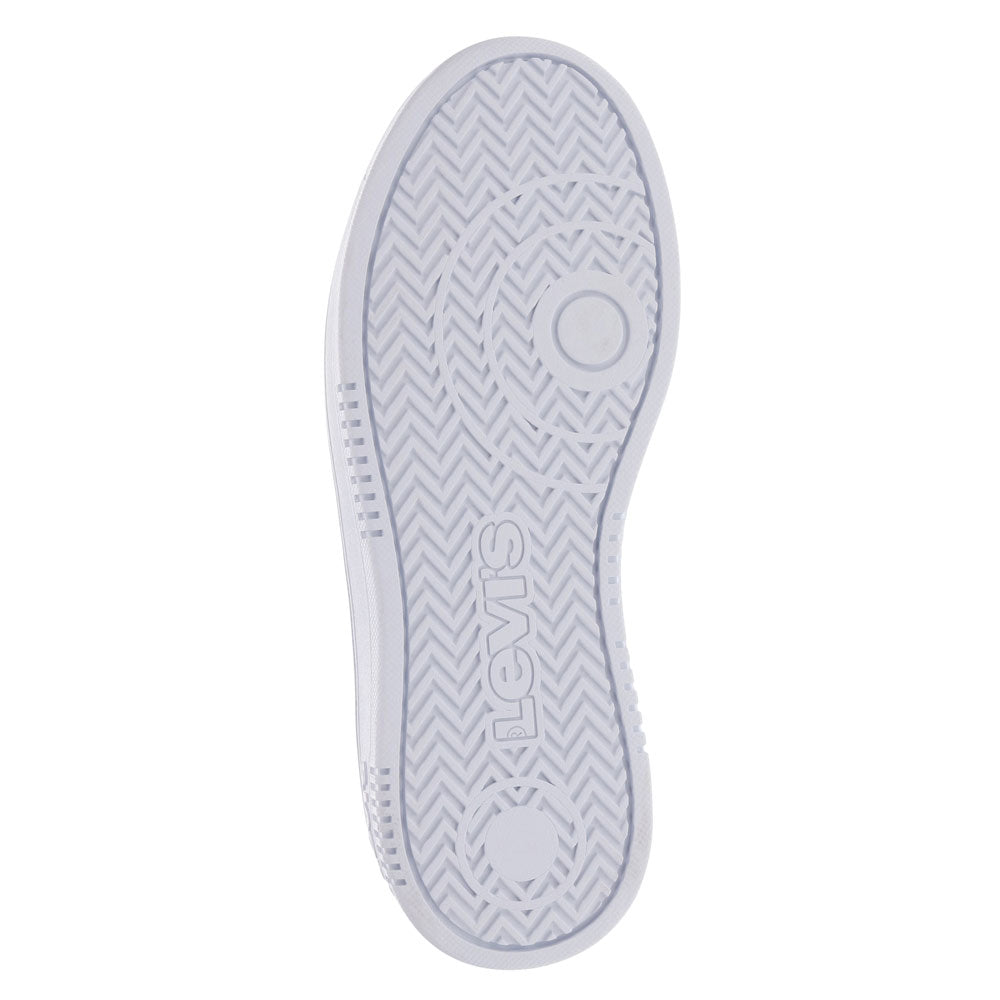 White/Gold-Levi's Womens Drive Hi Synthetic Leather Casual Hightop Sneaker Shoe