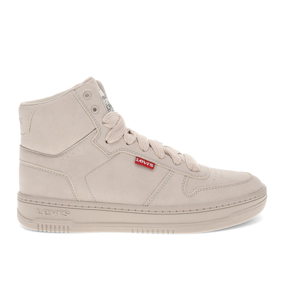 Stone Mono-Levi's Womens Drive Hi Synthetic Leather Casual Hightop Sneaker Shoe