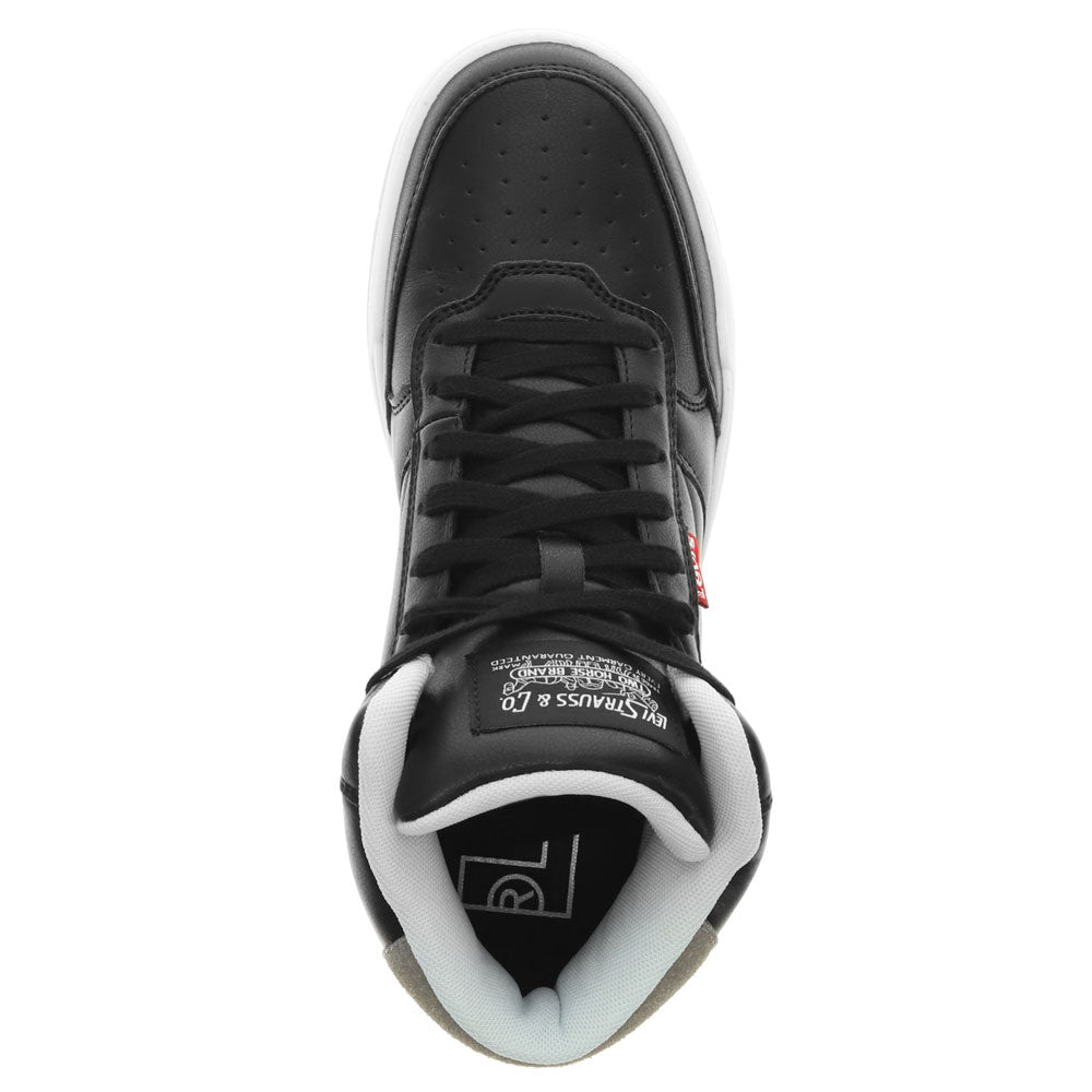 Black/Grey/Blue-Levi's Womens Venice Synthetic Leather Casual High Top Sneaker Shoe