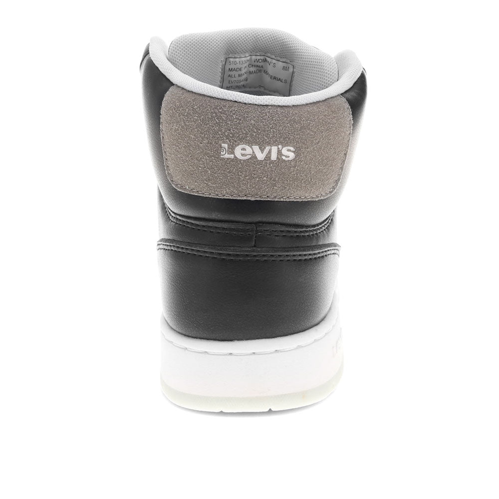 Black/Grey/Blue-Levi's Womens Venice Synthetic Leather Casual High Top Sneaker Shoe