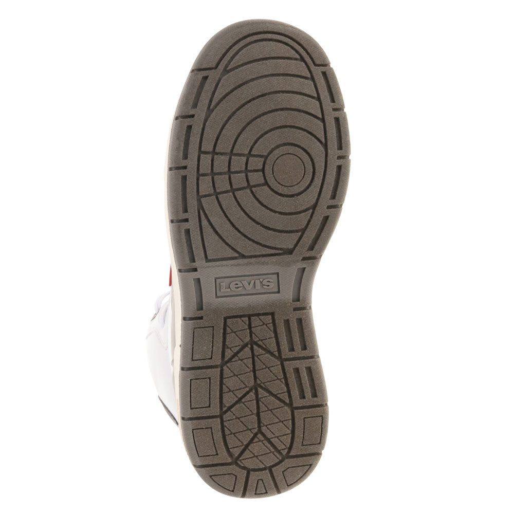 White/Cement/Black-Levi's Womens Venice Synthetic Leather Casual High Top Sneaker Shoe